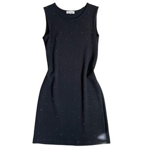 TF Cali Vintage 90s Minimalist Embellished Rhinestone Knitted Mini Dress